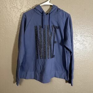 Nike glitter logo sweatshirt medium blue